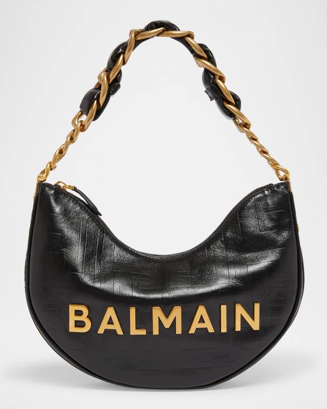 1945 Moon Shoulder Bag in PB Embossed Crinkle Leather